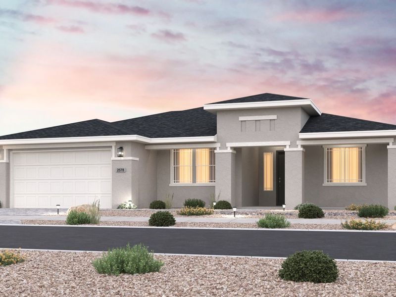 Front exterior of a home in the Morningstar community, located in Prescott Valley, AZ (Image 3).