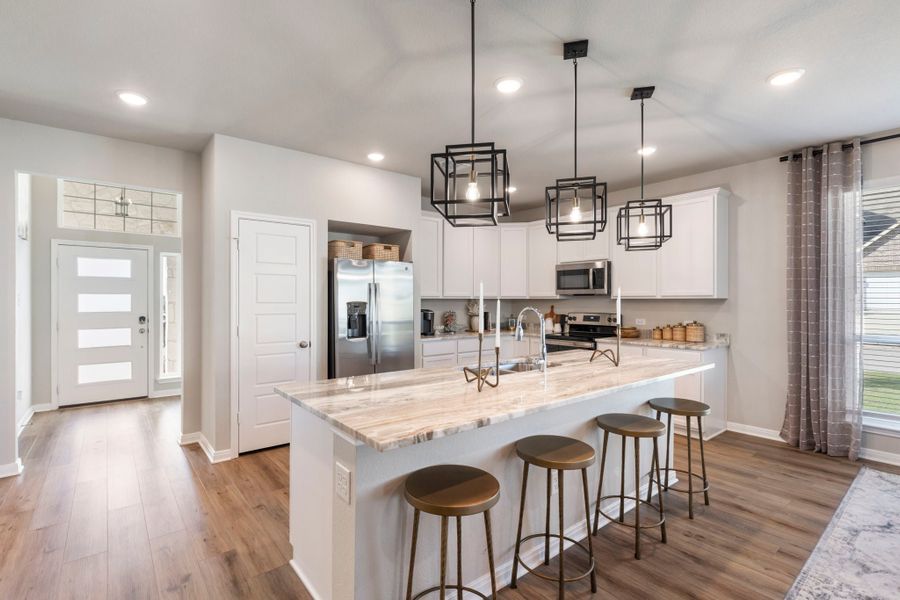 Furnished interior in a model home at Eagles Landing in Waco (Image 4).