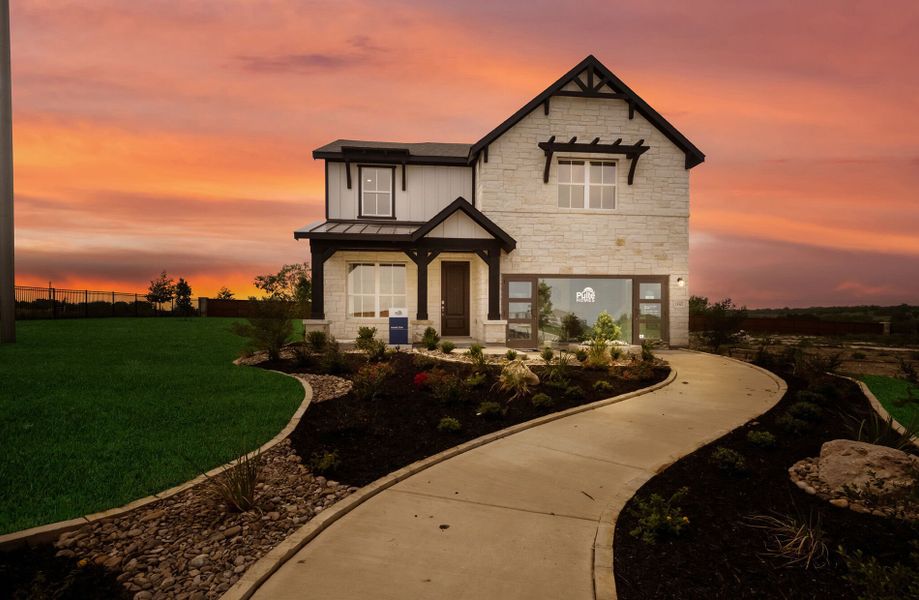 Exterior of Hamilton floor plan in Horizon Ridge new construction community in San Antonio, Texas