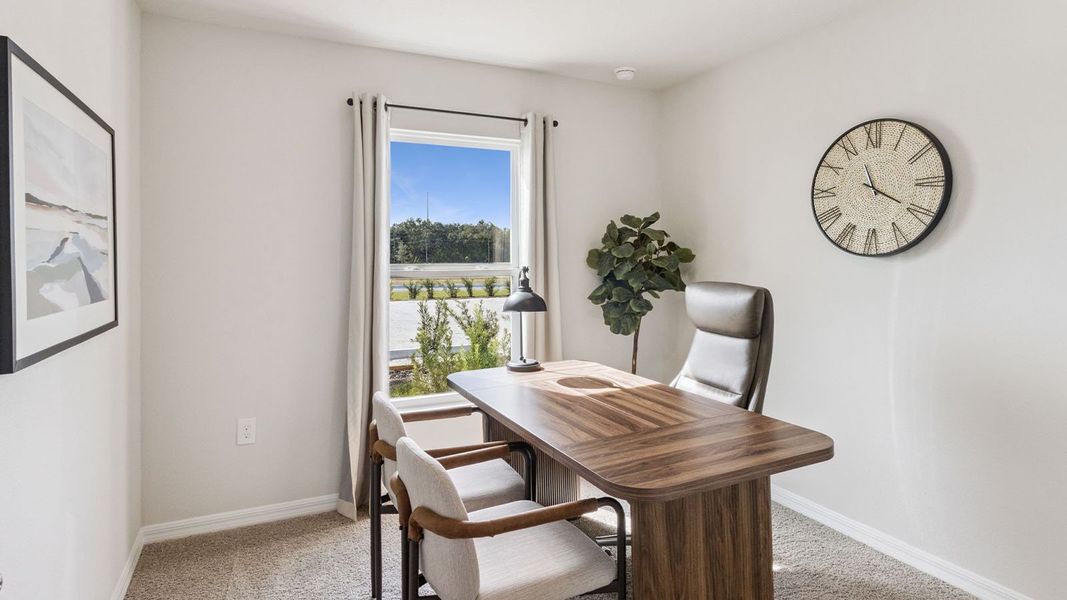 Furnished interior in a model home at Annabelle Estates in Lake Wales (Image 9).