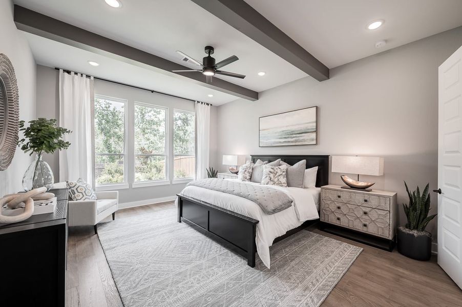 Furnished interior in a model home at Sienna 60’ in Missouri City (Image 23).