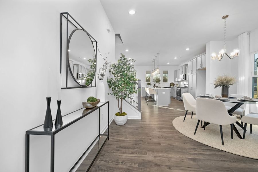 Furnished interior in a model home at Whispering Hills in Locust (Image 9).