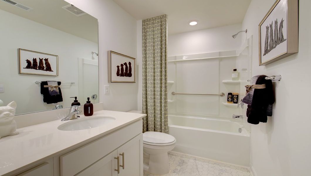 Furnished interior in a model home at Heritage Park in Fletcher (Image 32).