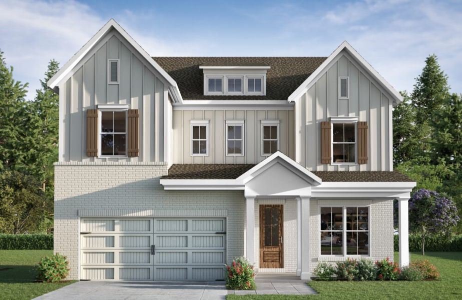 Front exterior of a home in the Linden Grove community, located in Powder Springs, GA (Image 4).