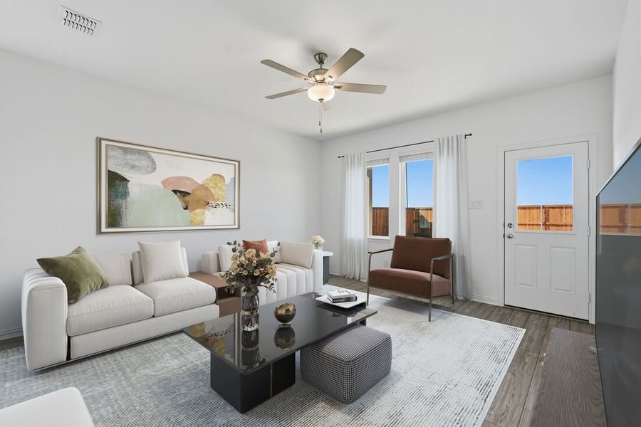 Furnished interior in a model home at Madero 50s in Fort Worth (Image 130).