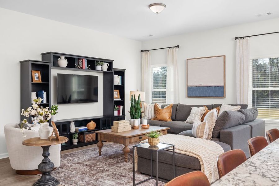 Furnished interior in a model home at Belair East in Statesboro (Image 8).