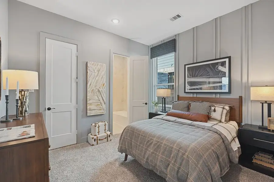 Furnished interior in a model home at Brookewater 60's in Rosenberg (Image 18).