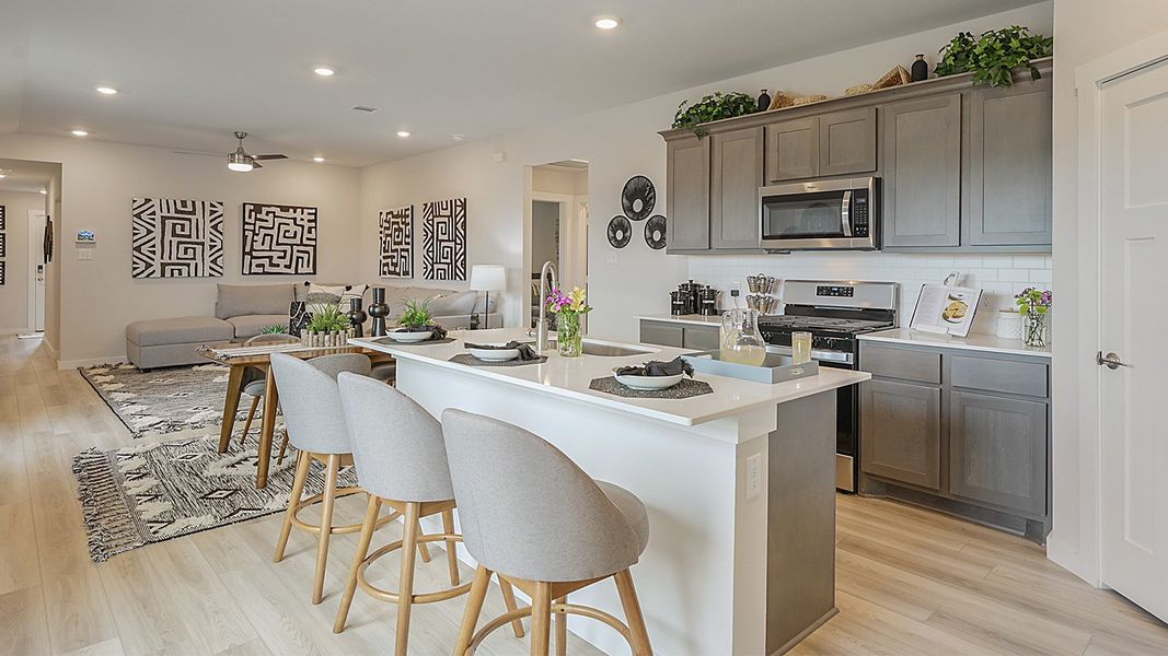 Furnished interior in a model home at Midtown Reserve in College Station (Image 4).