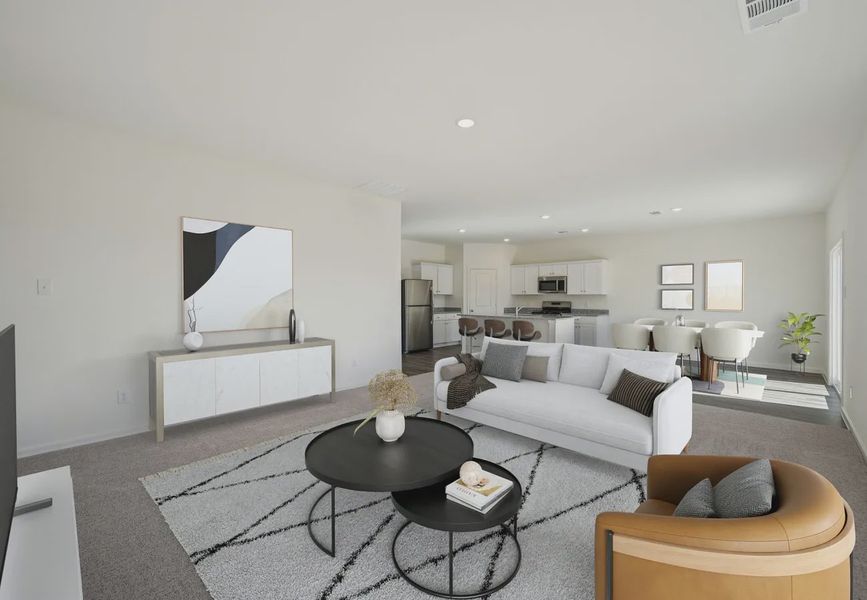 Furnished interior in a model home at Cottonwood Creek in San Marcos (Image 4).