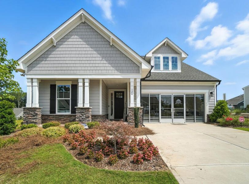 Front exterior of a home in the Villas at Prestwick community, located in Mooresville, NC (Image 2).