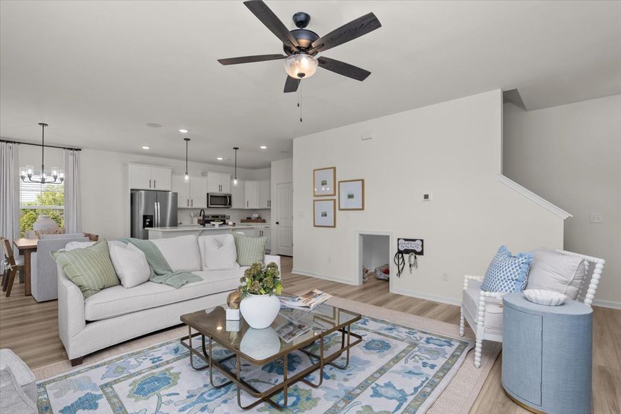 Furnished interior in a model home at Southbridge in Sumter (Image 5).