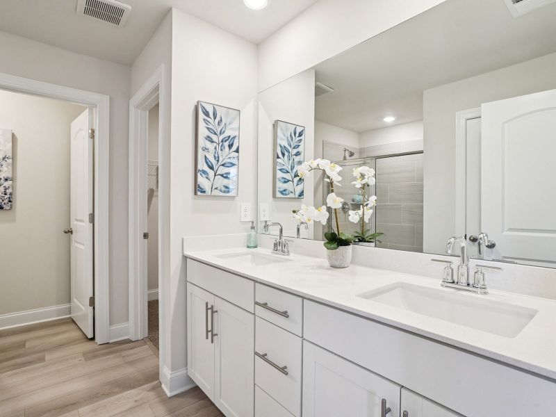 Furnished interior in a model home at Crestview - Ridge Series in Nashville (Image 18).