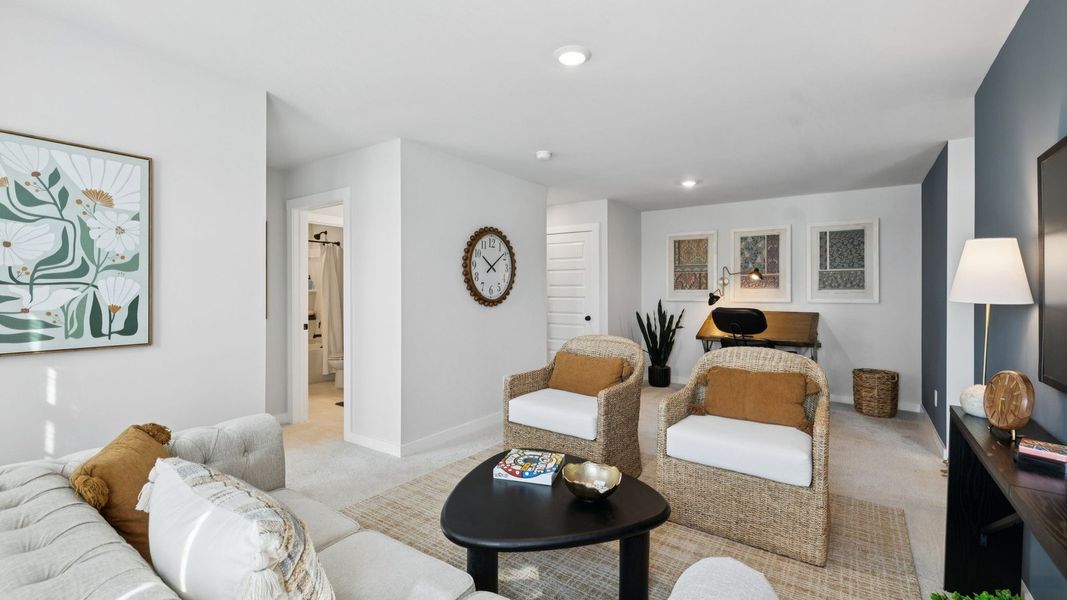 Furnished interior in a model home at Harvest Point in Spring Hill (Image 44).