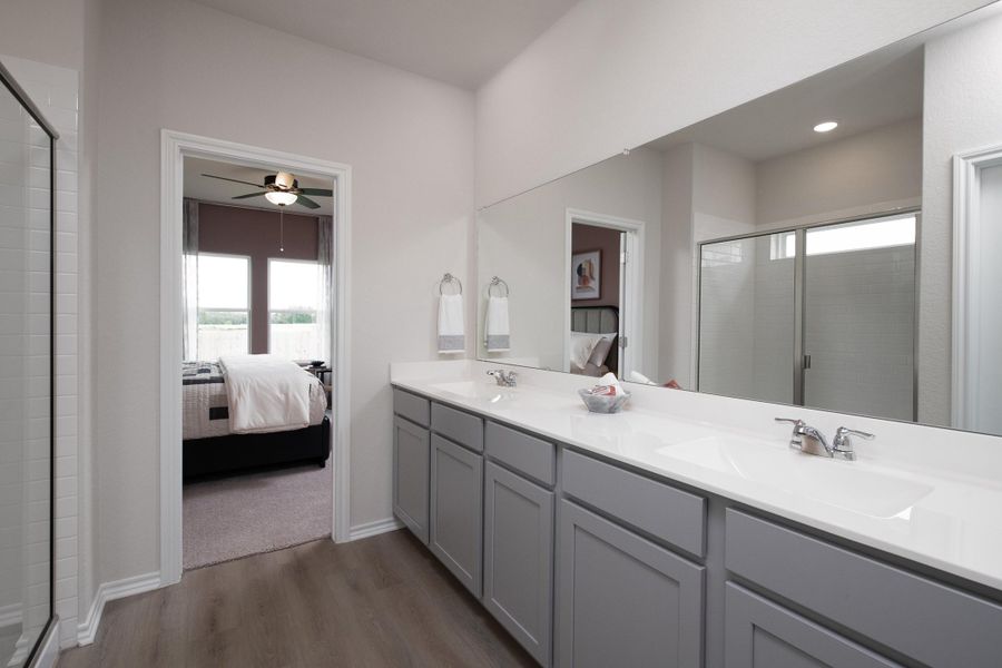 Furnished interior in a model home at Meadows at Hennersby Hollow 40's in San Antonio (Image 9).