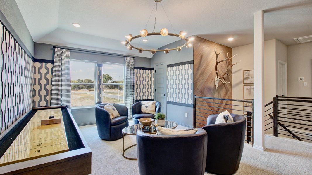 Furnished interior in a model home at Clear Creek in New Braunfels (Image 33).