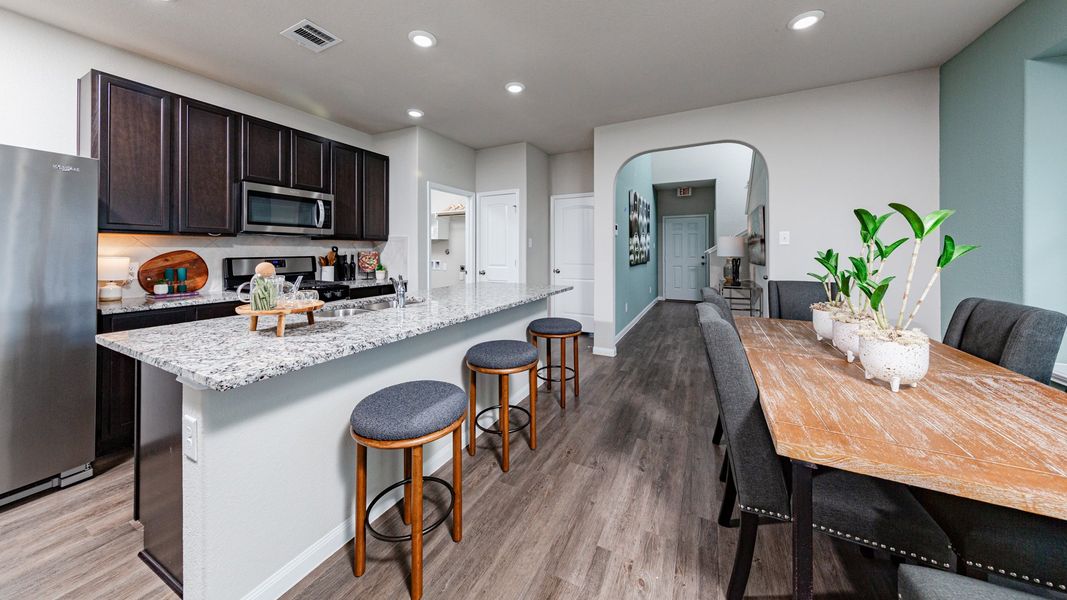 Mackenzie Creek Model Home Kitchen & Dining Area