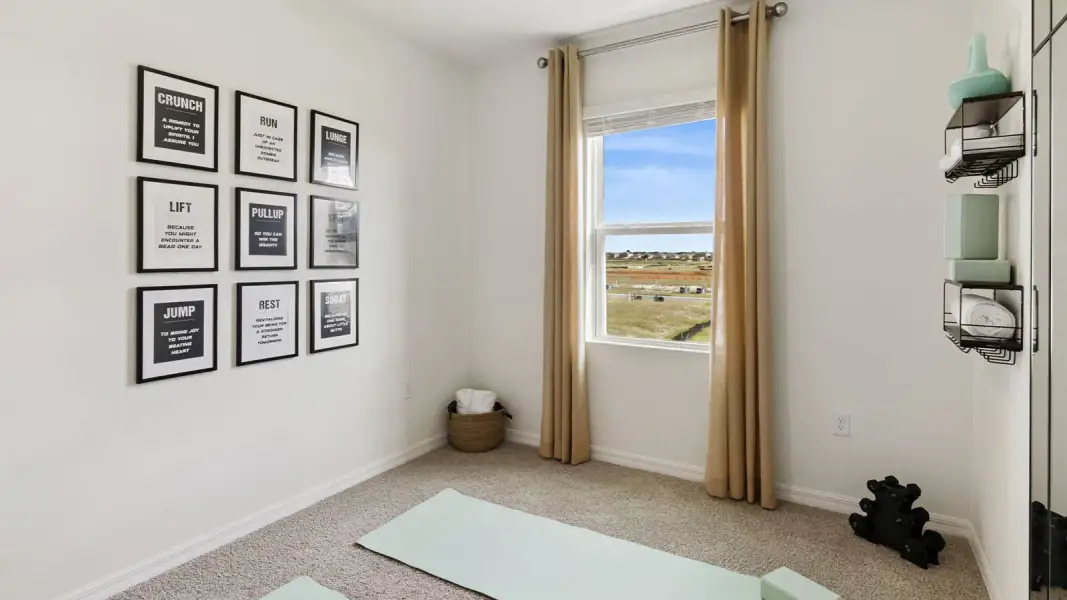 Furnished interior in a model home at Hawthorne Ranch Townhomes in Lakeland (Image 17). Furnished interior in a model home at Hawthorne Ranch Townhomes in Lakeland (Image 17).