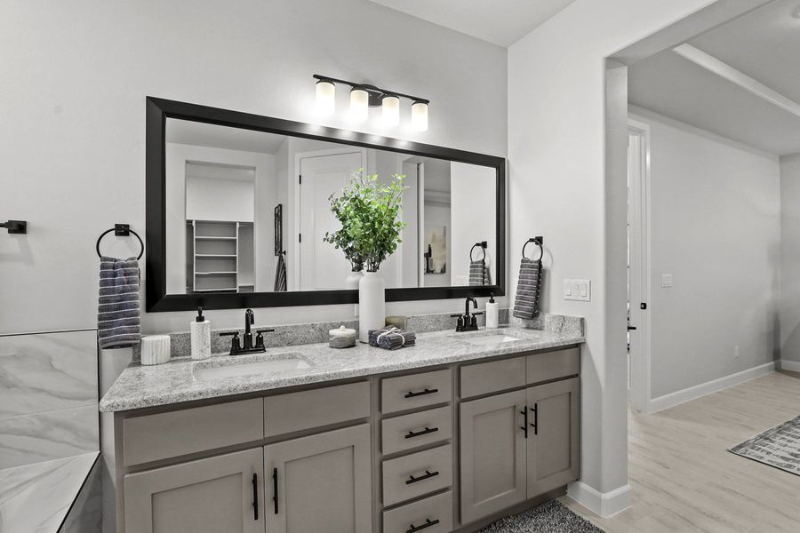 Furnished interior in a model home at Paseo Del Este in El Paso (Image 57).