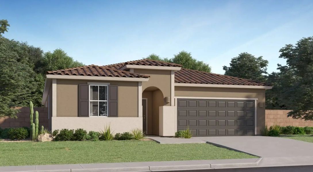Front exterior of a home in the Bella Vista Farms: Gateway IV community, located in San Tan Valley, AZ (Image 2).