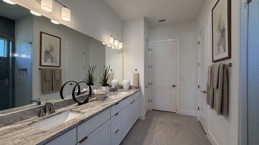 Furnished interior in a model home at Persimmon in Buda (Image 22).