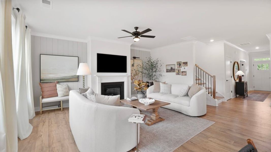 Furnished interior in a model home at Sycamore Cove in Woodruff (Image 17).