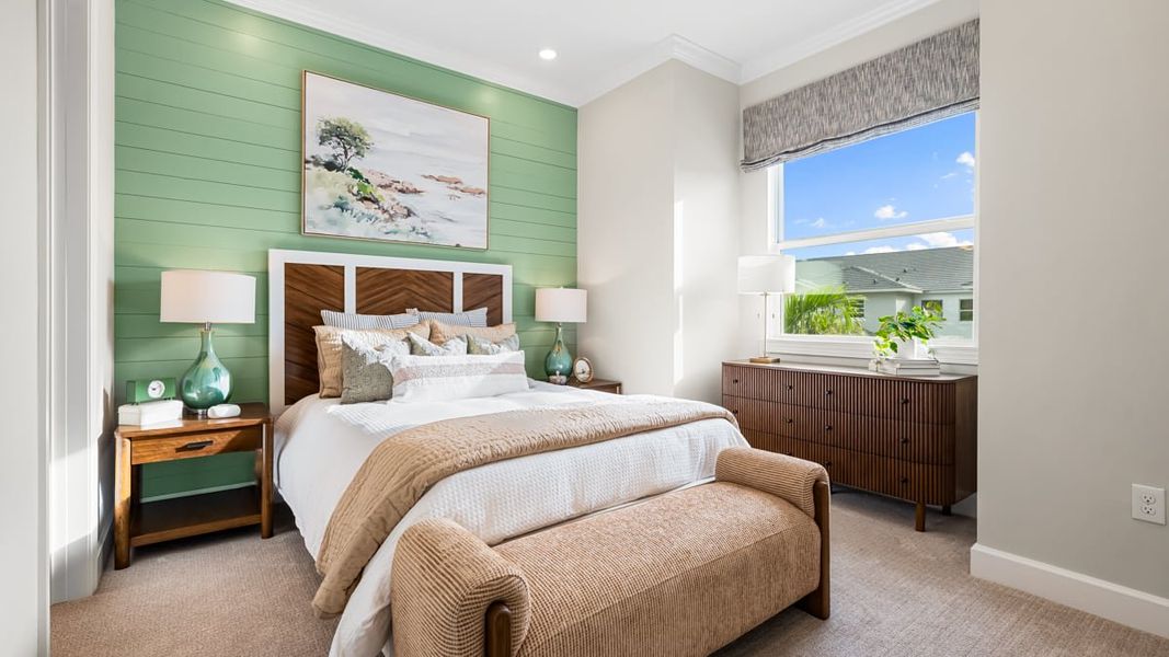 Furnished interior in a model home at Esplanade by the Islands Coach Homes in Naples (Image 68).