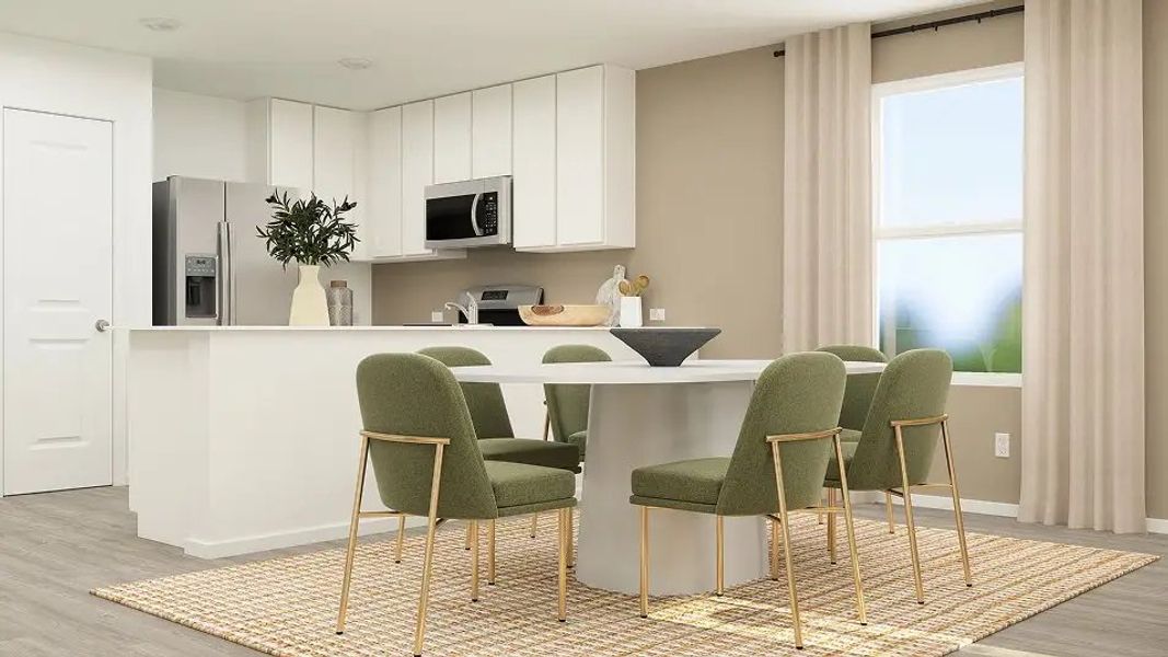 Furnished interior in a model home at Rancho Canyon: Majors in Haslet (Image 13).