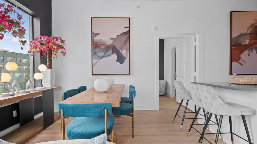Furnished interior in a model home at Concourse at Mueller in Austin (Image 9).