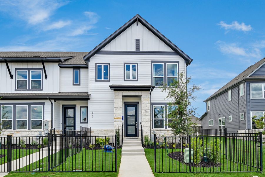 Front exterior of a home in the Emory Crossing community, located in Hutto, TX (Image 11).