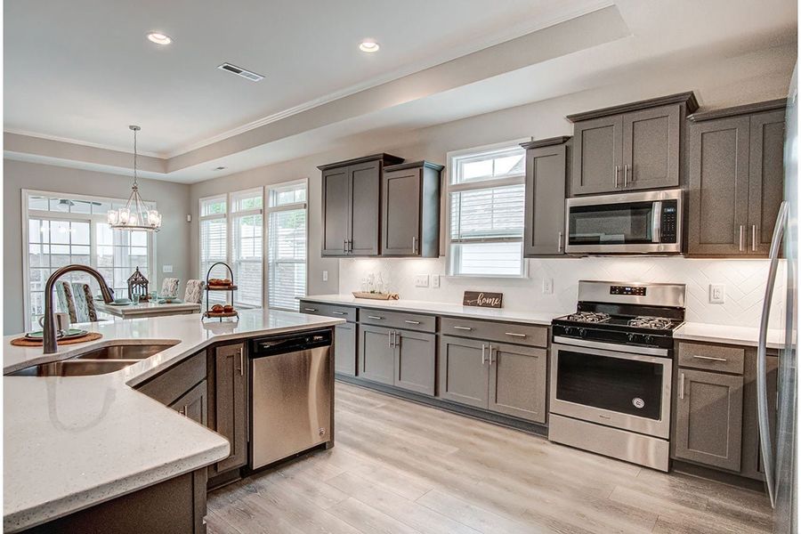 Furnished interior in a model home at The Cottages at 78 North in Sanford (Image 26).