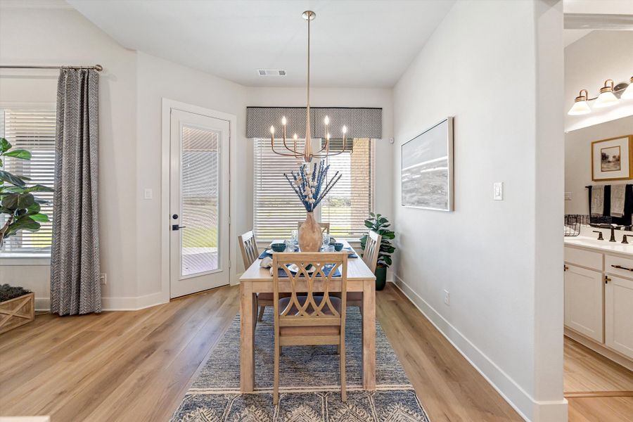 Furnished interior in a model home at Creekview Addition in Van Alstyne (Image 6). Furnished interior in a model home at Creekview Addition in Van Alstyne (Image 6).