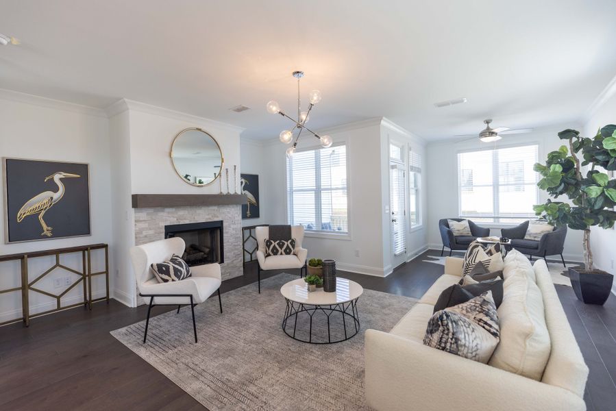 The Glendale Townhome Model - Living Room The Glendale Townhome Model - Living Room