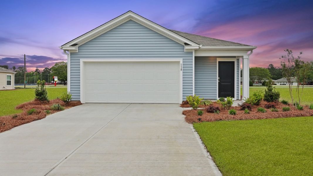 Front exterior of a home in the Evergreen community, located in Holly Hill, SC (Image 2).