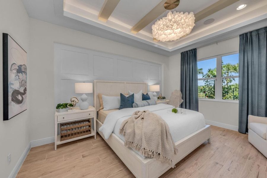 Furnished interior in a model home at Reflection Villas at Watercolor Place in Bradenton (Image 123).