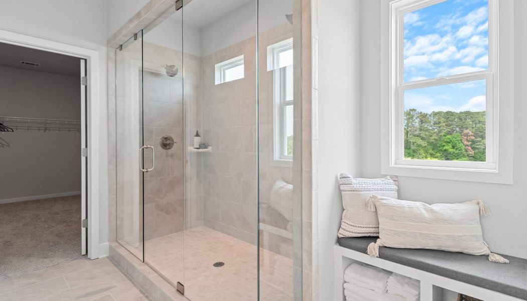 Furnished interior in a model home at Summerlin in Winder (Image 51).