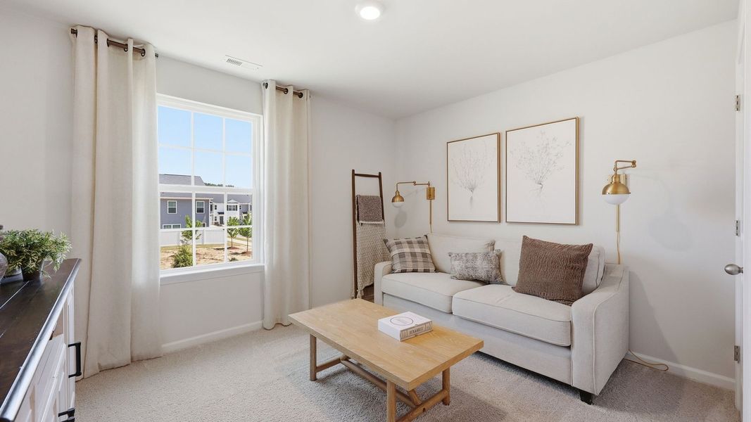 Furnished interior in a model home at Carter Ridge in Greenville (Image 22).
