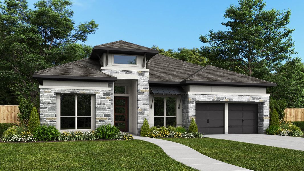 Front exterior of a home in the Alsatian Oaks community, located in Castroville, TX (Image 6).