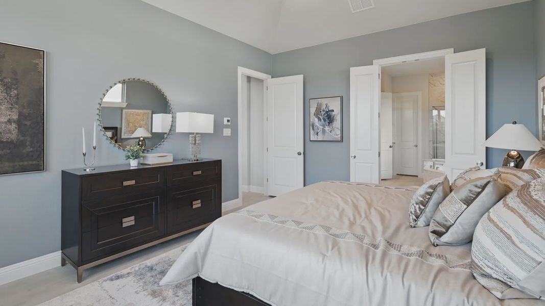 Furnished interior in a model home at Green Meadows in Celina (Image 27). Furnished interior in a model home at Green Meadows in Celina (Image 27).