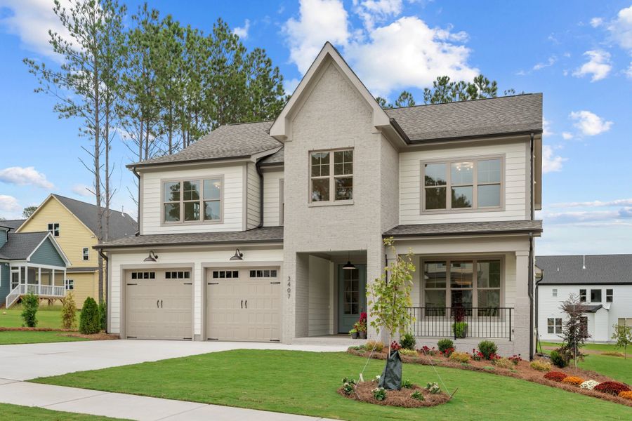 Front exterior of a home in the Forest Bluff Estates community, located in Fuquay Varina, NC (Image 3). Front exterior of a home in the Forest Bluff Estates community, located in Fuquay Varina, NC (Image 3).