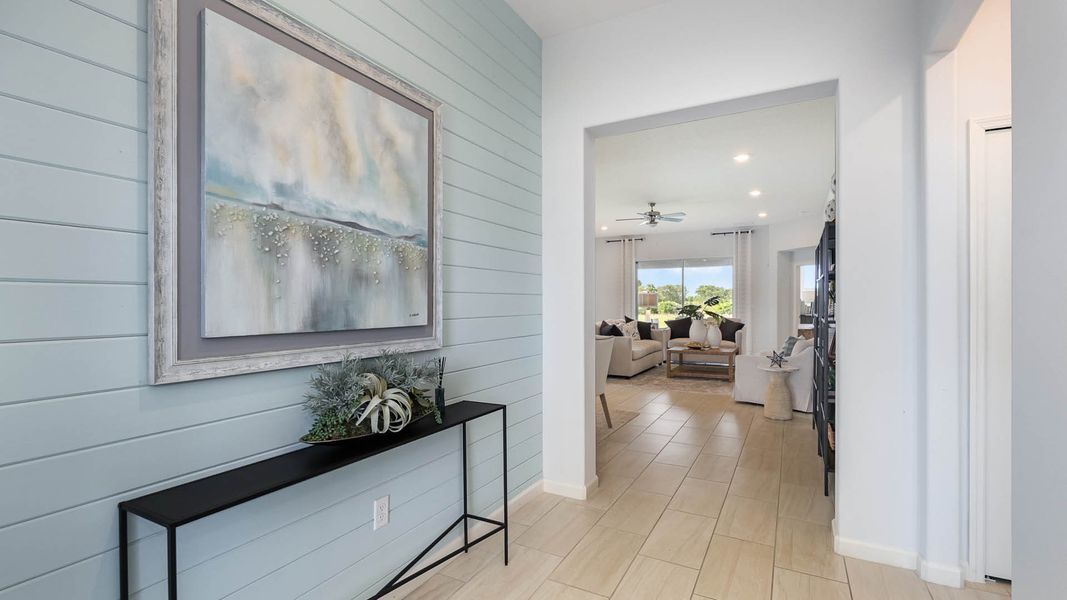 Furnished interior in a model home at Crystal Bay Estates in Grant-Valkaria (Image 7).