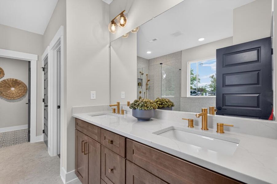 Furnished interior in a model home at Arbor West in Dawsonville (Image 17).