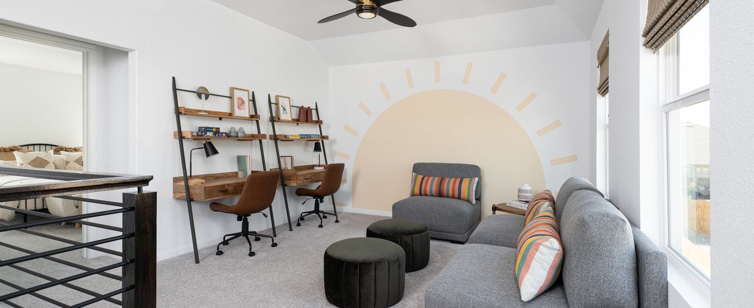 Furnished interior in a model home at The Cottages at La Cima in San Marcos (Image 12).