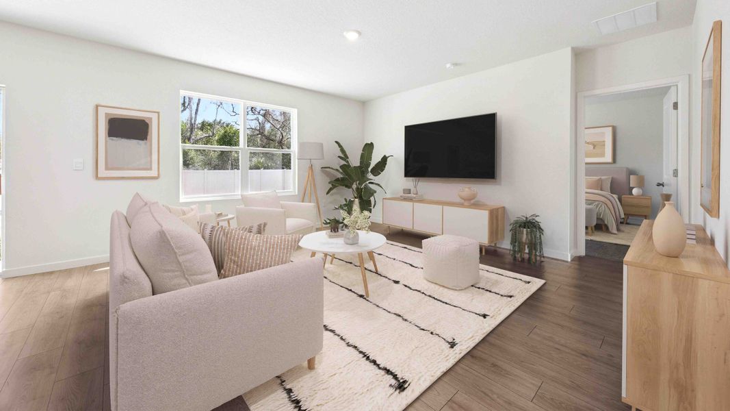 Furnished interior in a model home at Bradbury Estates in Sanford (Image 4).