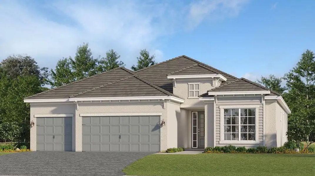 Front exterior of a home in the Stillwater at Lakewood Ranch: Manor Homes community, located in Lakewood Ranch, FL (Image 13). Front exterior of a home in the Stillwater at Lakewood Ranch: Manor Homes community, located in Lakewood Ranch, FL (Image 13).