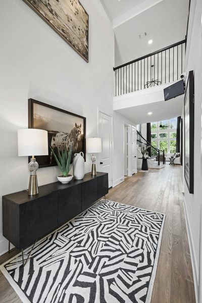 Furnished interior in a model home at Grand Central Park – 60' in Conroe (Image 31).