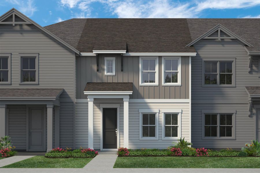 Front exterior of a home in the Whaley Grove Townhomes community, located in St. Cloud, FL (Image 8). Front exterior of a home in the Whaley Grove Townhomes community, located in St. Cloud, FL (Image 8).
