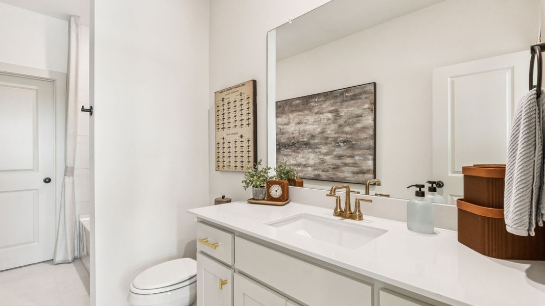 Furnished interior in a model home at The Heights at Uptown Celina in Celina (Image 23).