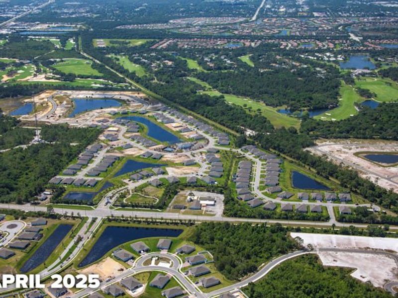 Aerial view of the High Pointe community in Vero Beach, FL, showing layout and nearby surroundings (Image 14).