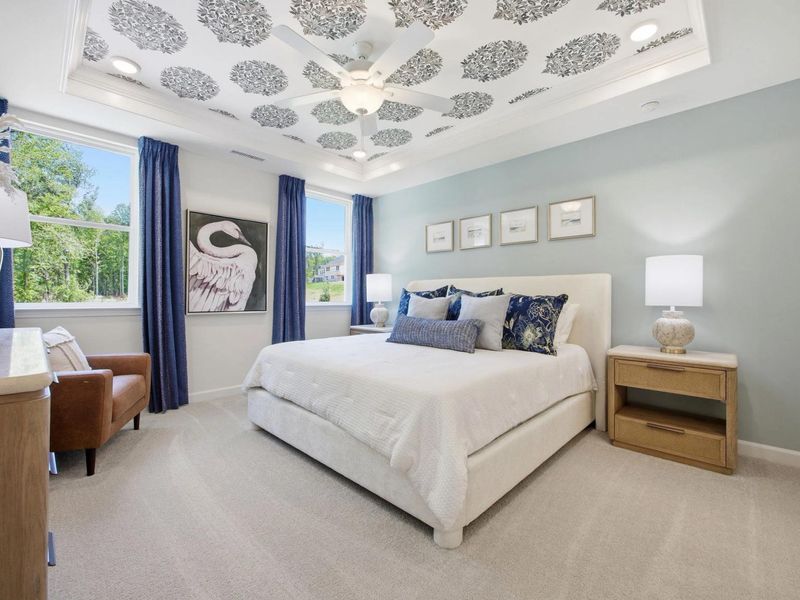 Furnished interior in a model home at Sage on North Main in Wake Forest (Image 4).