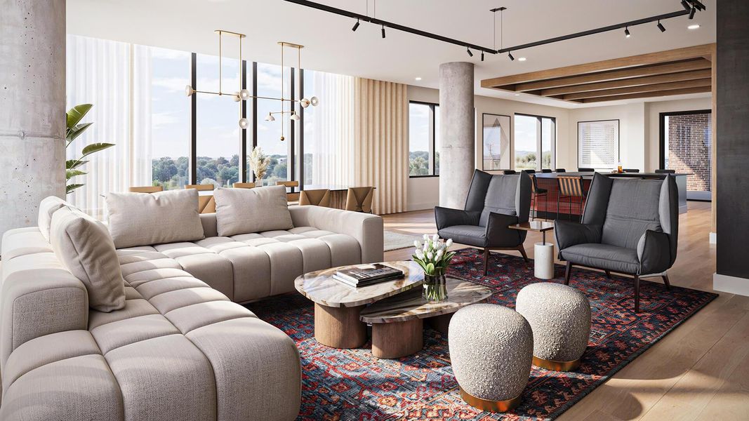 The Belvedere:Interior Rendering - Lounge